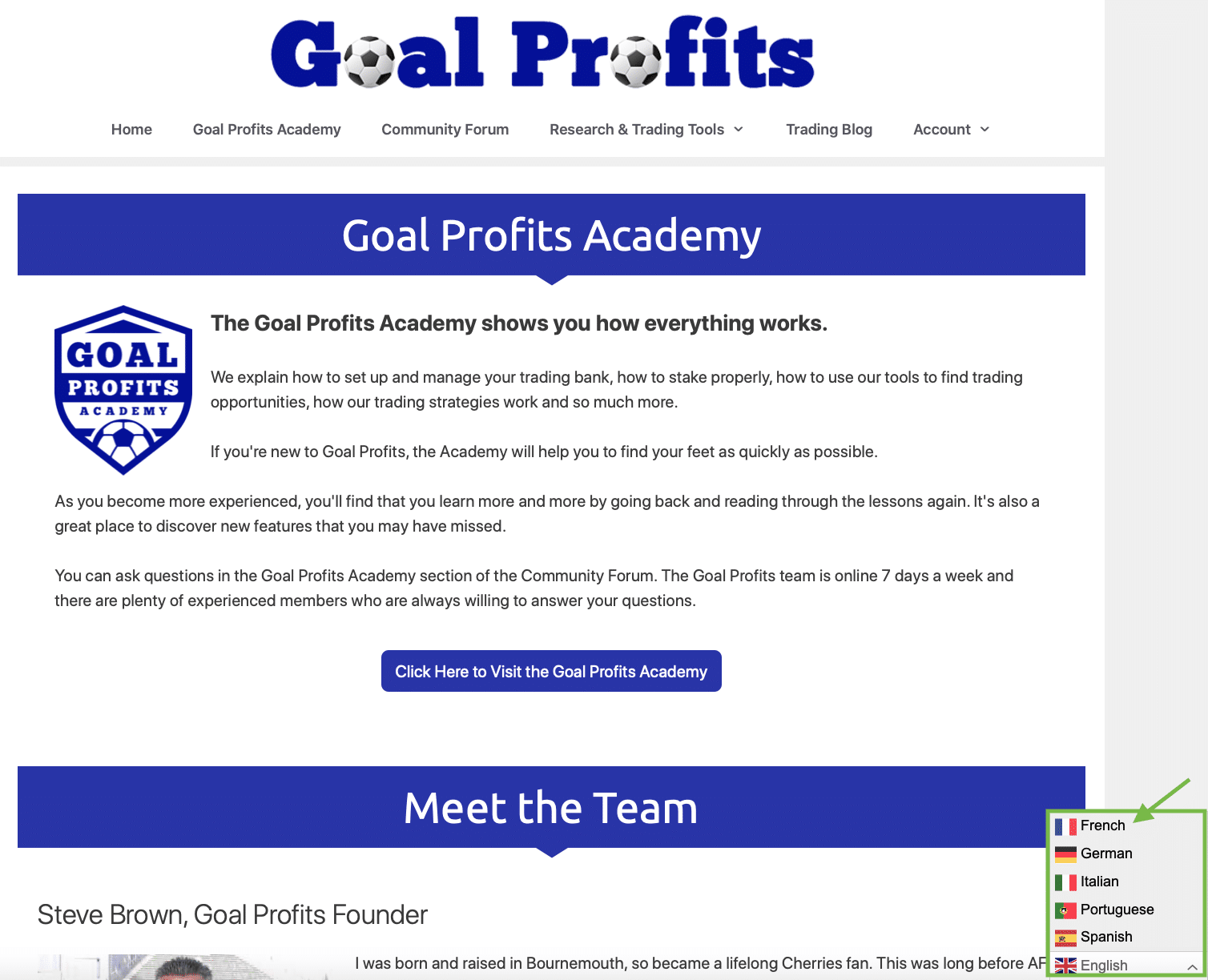 Goal profits français